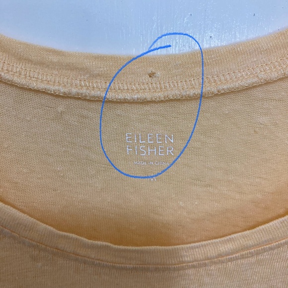 Eileen Fisher Peach to Orange Pastel Tunic with Tank Top lining. - Picture 9 of 15